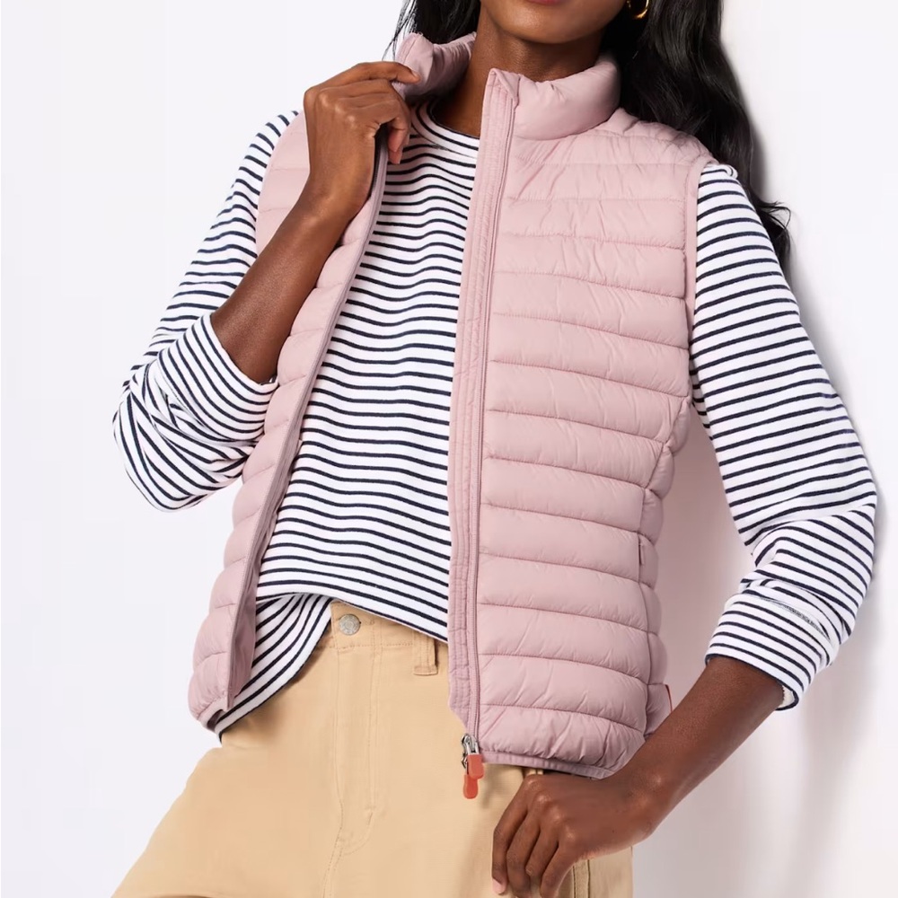 SAVE THE DUCK - charlotte Light Pink Quilted puffer vest